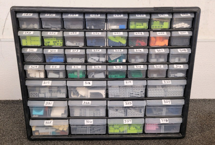44 Drawer Cabinet Filled With Legos