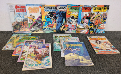 Great Condition Comic Books, Including The Dreamery, Star Slayer, Unicorn Isle, And Amazing Heroes