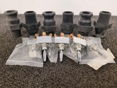 Cam And Groove Hose Couplings, And On/Off Toggle Switches