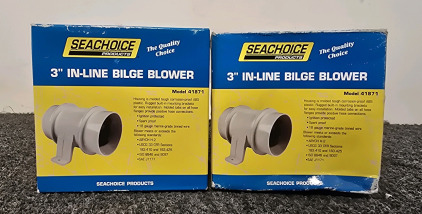 (2) Seachoice 3" In-Line Bilge Blowers- New In Box