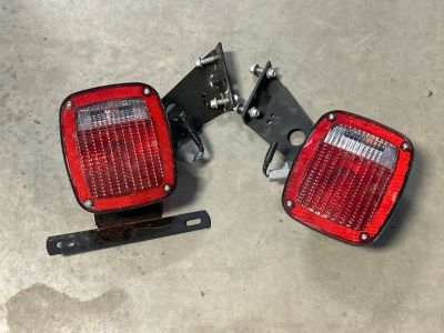 Pair Of Tail Lights With Brackets