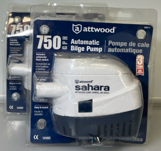 (2) Attwood Sahara Automatic Bilge Pumps, model 4507-7