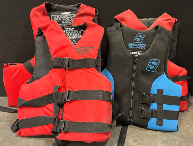 (4) Lifejackets &mdash; Adult Large/XL, Adult Universal, Adult Small/ Medium & Youth