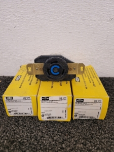 Hubbell Twist-Lock Receptacle 30A 250VAC Or DC 2 Pole 3 Wire Grounding