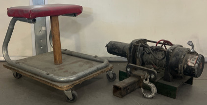 Vehicle Mount Winch & Workshop Scooter Seat