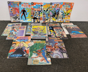 DC Comic Books, Including Blue Beetle, Dragon Lance, Animal Man, Who's Who, And Other Comics