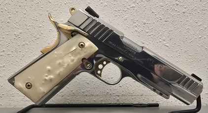 Taurus PT 1911 AR .38 Super Pistol, Stainless with Gold Accents, Serial LCM58316