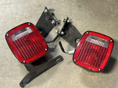 Pair Of Tail Lights With Brackets