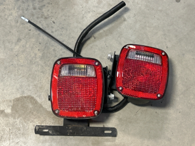 Pair Of Tail Lights With Brackets