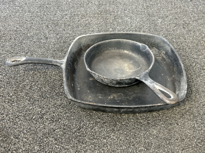 (2) Cast Iron Skillets (6"& 10"x 10")