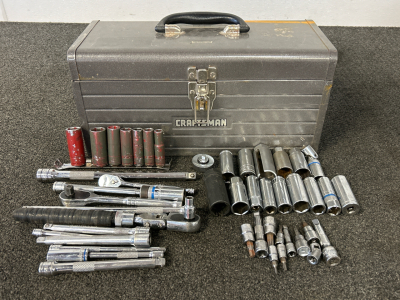 Craftsman Metal Toolbox With Socket Tools