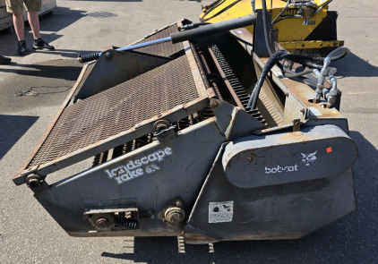 Bobcat Landscape Rake 6A Attachment, 72" Working Width, Hydraulic Angling