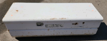Delta Truck Bed Toolbox, White, Steel, Locking Mechanism