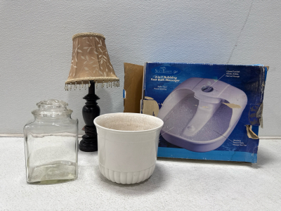 (1) Unopened Foot Bath Massager & Home Decor