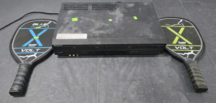 Sony DVD/VHS Player & (2) Franklin Volt Pickleball Paddles