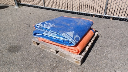 Pallet with 2 Heavy Duty Tarps