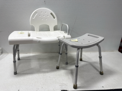 (1) Bath/Shower Bench With Stool