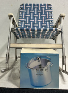 (1) Rocking Camp Chair (1) 12QT Stainless Steel StockPot