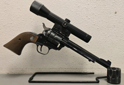 Ruger Single-Six Revolver, .22 Cal, 5.5" Barrel, Serial #505232, Bushnell Scope