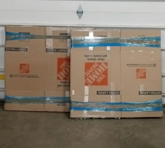 (2) Bundles of 10+ XL 24x20x21 Cardboard Boxes