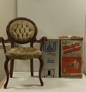 (1) Electric Smoker and (1) Chair