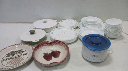 Large Assortment of Kitchenware - Quart Sized Croc Pot