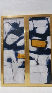 Gold, White & Blue Paintings