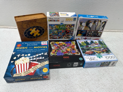 (6) Assorted 500-1000 Piece Puzzles