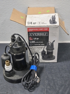 Everbilt &frac14;HP Submersible Sump Pump w/ Tethered Float Switch