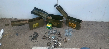 (3) Military Ammo Cans w/ Assorted Fasteners & Hardware -