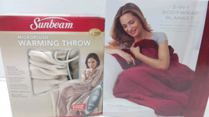 Sunbeam Heated Blanket - CharterClub BodyWrap Blanket