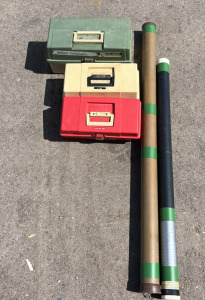 (3) Fishing Tackle Boxes (1) Quantum XL Model XLC 60M 6&rsquo; (1) Fenwick M059385