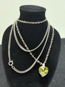 (2) Silver Necklaces