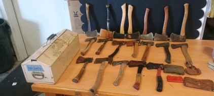 (22) Vintage Hatchets & Axes w/ Storage Case<br/>