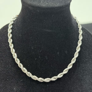 (1) 14KGP Silver Rope Bracelet