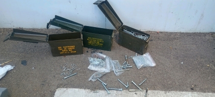 (3) Ammo Cans Filled w/ Mixed Lag Bolts & Screws - Assorted Sizes