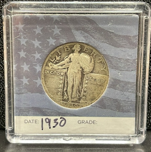 1930 Standing Liberty Quarter, United States, Silver, No Mint Mark