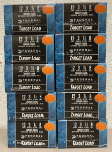 Federal 12 Gauge Target Load Shotgun Shells, 2-3/4", 1 1/8 oz, 8 Shot, 1200 FPS