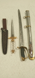 (1) Cutlass Sword 18in (1) Dagger 8in