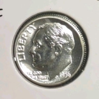 1956 PR69 Gem Proof Silver Roosevelt Dime - 3