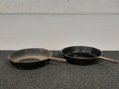 (2) Cast Iron Pans