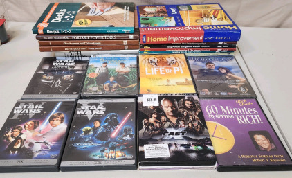 HandBook And DVD Lot!- Including Home Improvement Books And Star Wars DVDs.