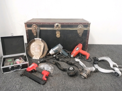 Car Steering Control Arms, Black & Decker FireStorm, Corded Drill, Tattoo Set, Heater, Large Seward Chest & Cast Iron Pan