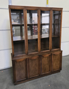 71.5" x 52" x 15" Wooden Armoire Cabinet With Drawers