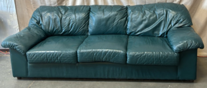 Large Green Leather Couch
