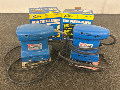 (2) Drill Master Hand Orbital Sander 40070