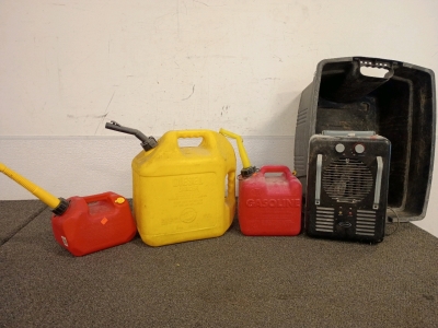 Gas Cans And A Space Heater
