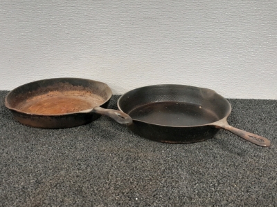 (2) Cast Iron Pans