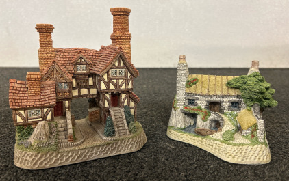 (2) Authentic David Winter Lock Keepers Cottage from the Midlands Collection Collectibles