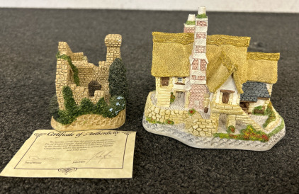 (2) Authentic David Winter Cottage From The Midlands Collection Collectibles